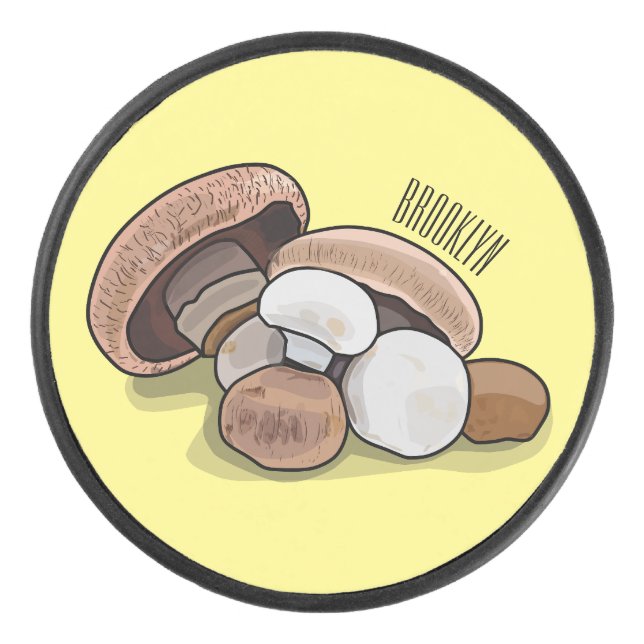Palet De Hockey Illustration d'un champignon (Devant)