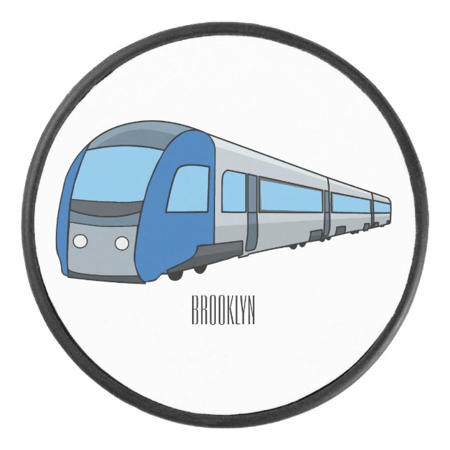 Palet De Hockey Illustration d'un train électrique (Devant)