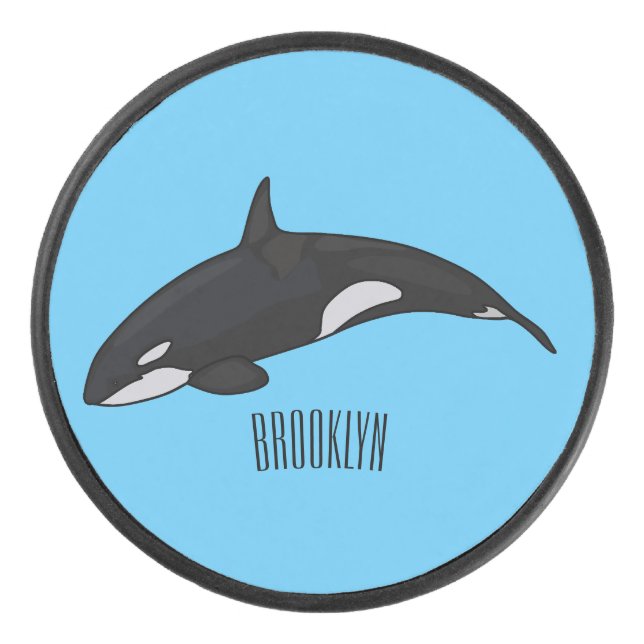 Palet De Hockey Illustration d'une baleine tueuse (Devant)