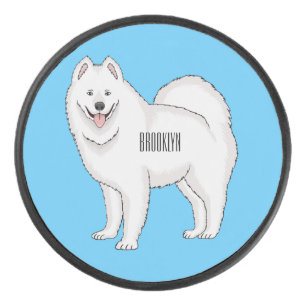 Palet De Hockey Illustration Samoyed dog