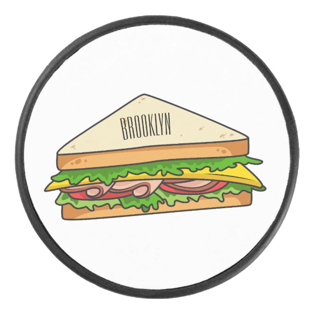 Palet De Hockey Illustration Sandwich (Devant)