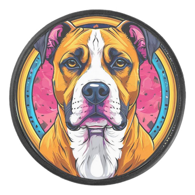 Palet De Hockey Illustration vectorielle de chien (Devant)