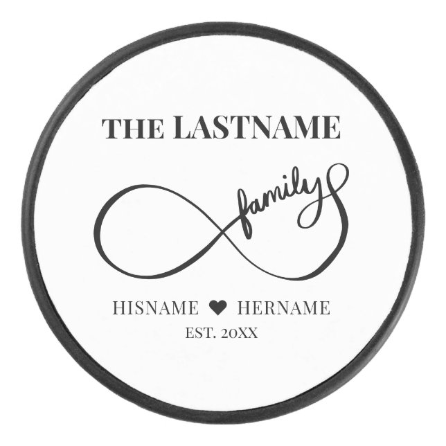 Palet De Hockey Infinity Personalized Family Name and Est. Date (Devant)