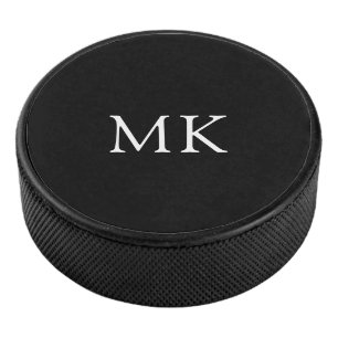 Palet De Hockey Initiales monographiques personnalisées Noir mode