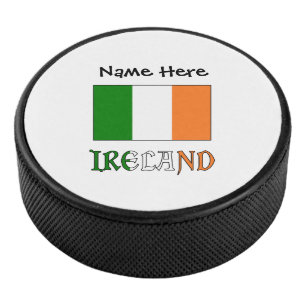 Palet De Hockey Irlande et drapeau irlandais avec votre nom