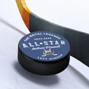 Palet De Hockey Joueur de la Ligue de hockey étoile Nom du poste