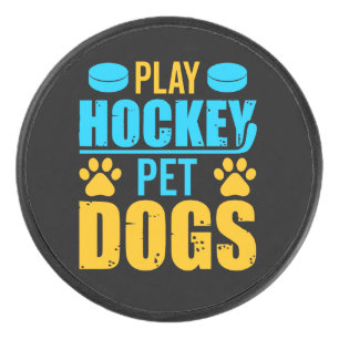 Palet De Hockey Jouez aux chiens de compagnie de hockey