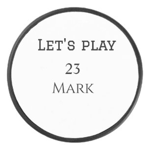 Palet De Hockey Jouons avec le monogramme du nom de lettre sports