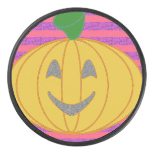 Palet De Hockey Joyeux Grand Halloween Moderne Citrouille Orange