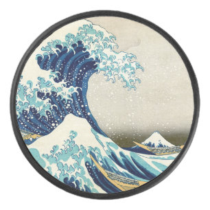 Palet De Hockey Katsushika Hokusai - La Grande vague au large de K
