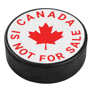 Palet De Hockey Le Canada n'est pas à vendre typographie de la feu
