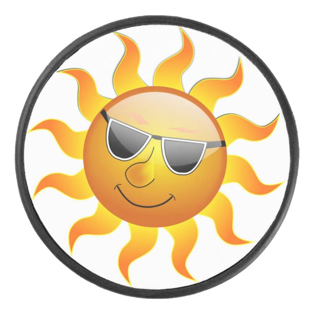 PALET DE HOCKEY LE SOLEIL DU COOL (Devant)