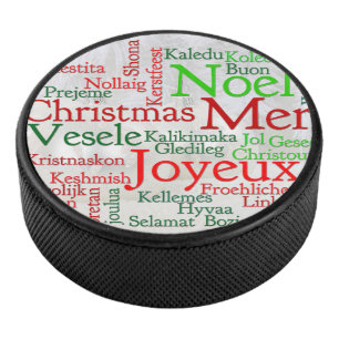 Palet De Hockey Les Fêtes De Noël Dans Le Monde Entier