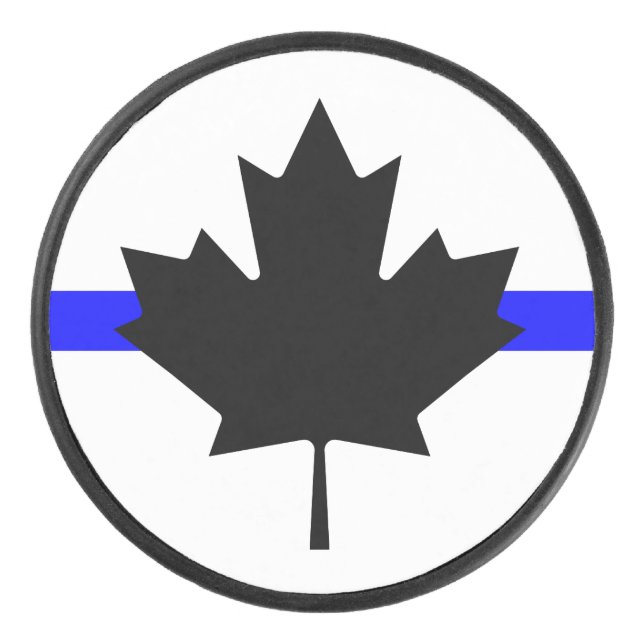Palet De Hockey Ligne bleue mince - version Canada (Devant)