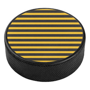 Palet De Hockey Lignes géométriques horizontales jaunes et noires 