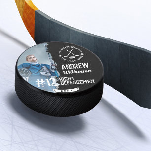 Palet De Hockey Logo de l'équipe Joueur de hockey Nom Numéro de ma