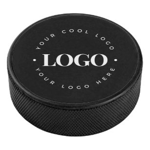 Palet De Hockey Logo d'entreprise circulaire personnalisé en noir