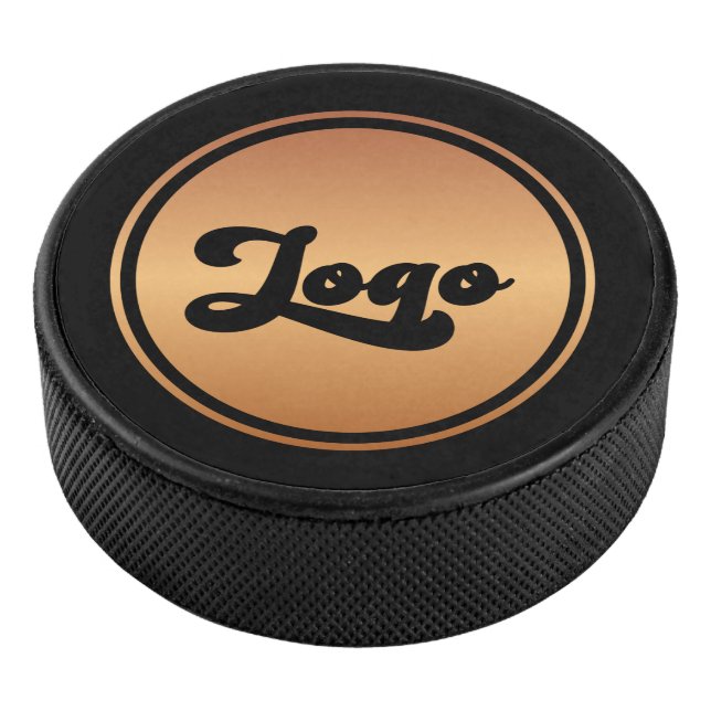 Palet De Hockey Logo d'entreprise Gold Round personnalisé en noir (3/4/2016 12:00:00 AM)