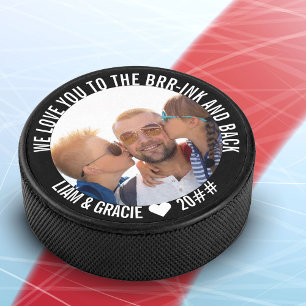 Palet De Hockey Love You to the Brr-ink & Back Photo personnalisé