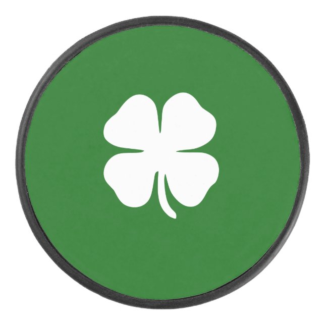 Palet De Hockey Lucky Irish Green Four Leaf Jour de la Saint Patri (Devant)