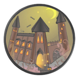 Palet De Hockey Maison de sorcière éffrayante Halloween et château