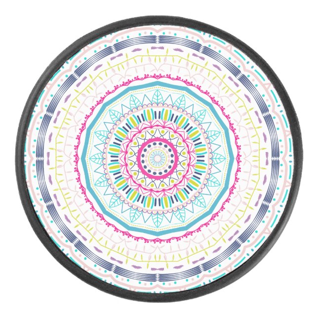 Palet De Hockey mandala coloré (Devant)
