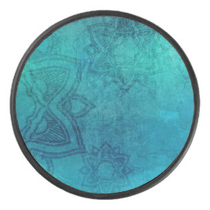 Palet De Hockey Mandala Hockey Puck Turquoise Perdu