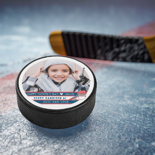 Palet De Hockey Meilleur papa jamais Photo Lettrée main