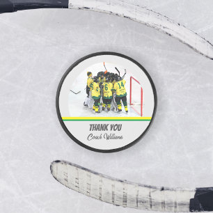 Palet De Hockey Merci Entraîneur de Hockey Photo d'équipe personna
