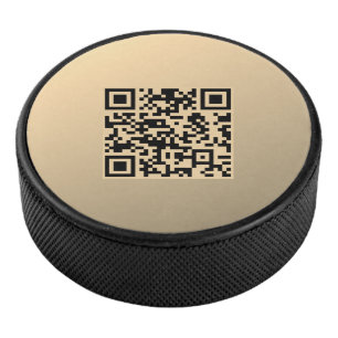 Palet De Hockey Modèle de code QR immédiatement modifiable Or Fa