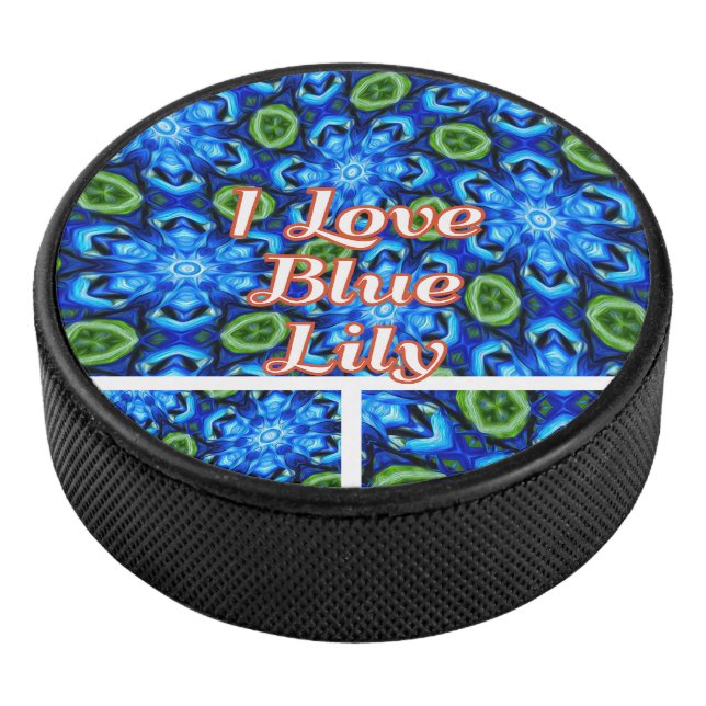 Palet De Hockey Modèle Floral bleu Abstrait (3/4/2016 12:00:00 AM)