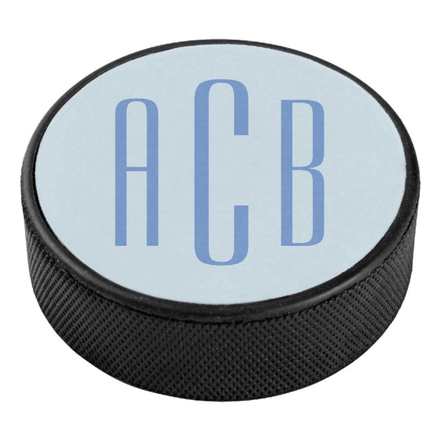 Palet De Hockey Monogramme à trois lettres bleu moderne (3/4/2016 12:00:00 AM)