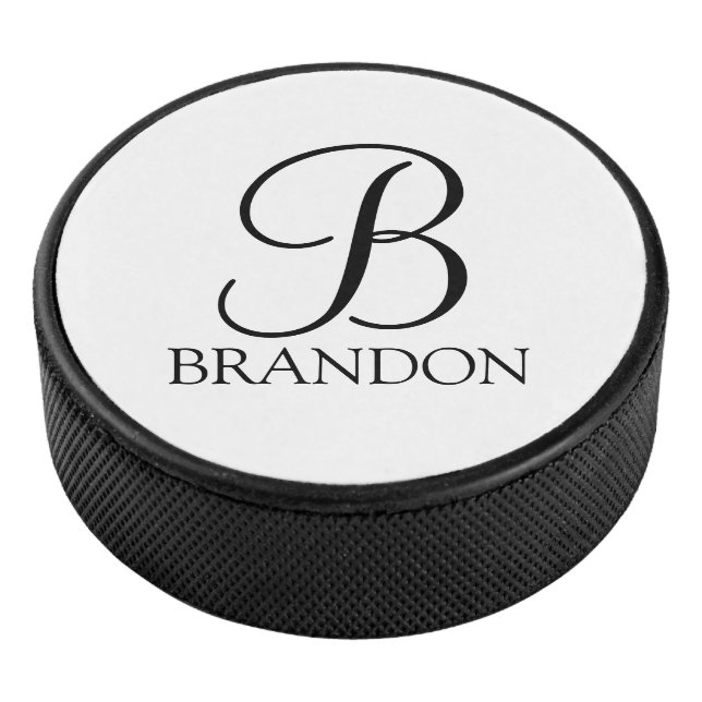 Palet De Hockey Monogramme et nom de script personnalisé (3/4/2016 12:00:00 AM)
