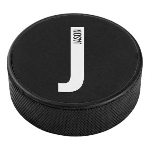 Palet De Hockey Monogramme et nom personnalisés modernes