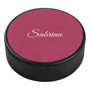 Palet De Hockey Monogramme minimaliste rose cerise rose