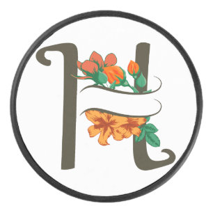 Palet De Hockey Monographie florale H lettre majuscule