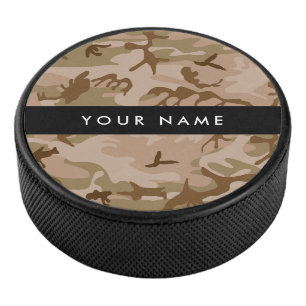 Palet De Hockey Motif de camouflage du désert, Votre nom, Personna