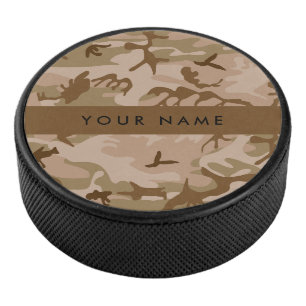 Palet De Hockey Motif de camouflage du désert, Votre nom, Personna