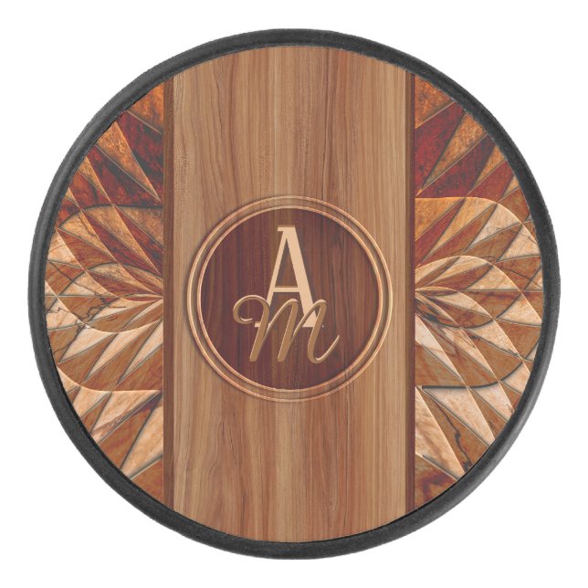 Palet De Hockey Motif en bois (Devant)