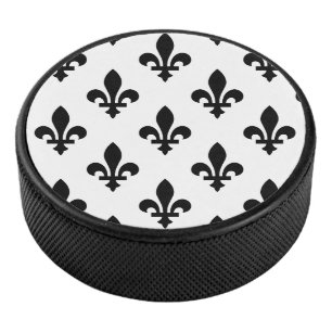 Palet De Hockey Motif Fleur de Lis, Royal Français, Noir sur Blanc
