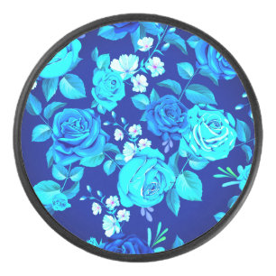 Palet De Hockey Motif Fleurs Rose Bleue Classique-87600