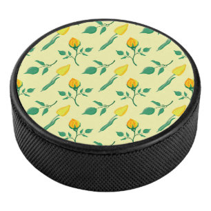 Palet De Hockey Motif floral avec rose jaune et fleurs de tulipe