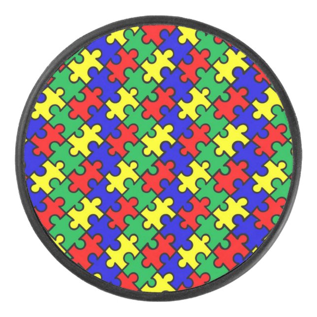Palet De Hockey Motif sans couture de puzzle (Devant)