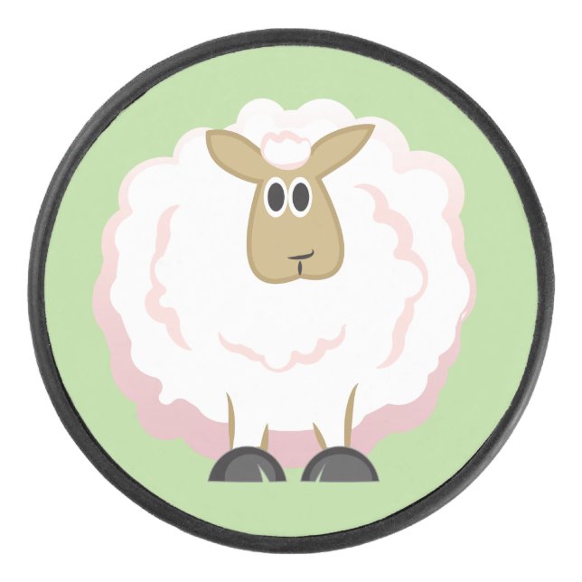 Palet De Hockey Mouton blanc souple (Devant)