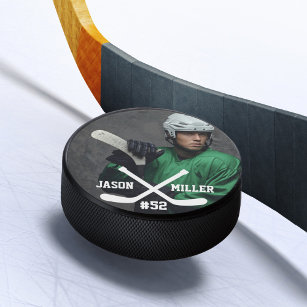 Palet De Hockey Nom et numéro de photo personnalisés