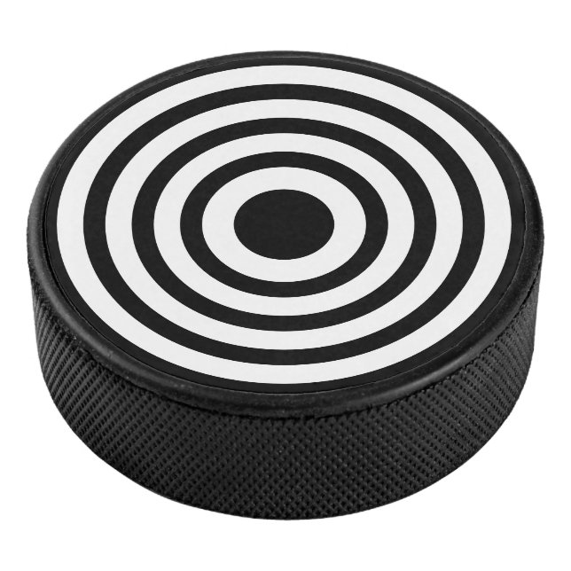 Palet De Hockey Novelty Black and White Bullseyes Cercles (3/4/2016 12:00:00 AM)