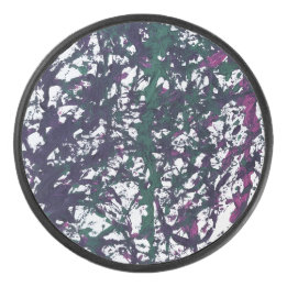 Palet De Hockey Œuvres d'art en marbre violet, vert, rose