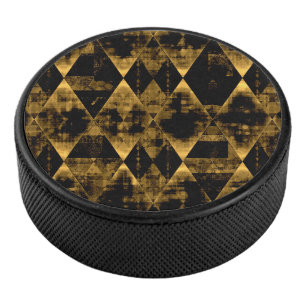 Palet De Hockey Or erratique et diamants noirs