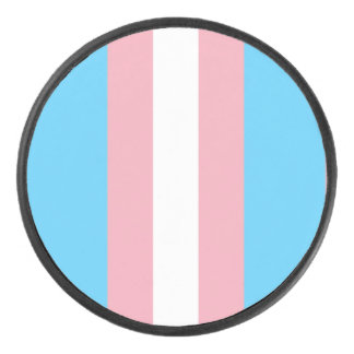 Palet De Hockey pale trans flag on hockey puck