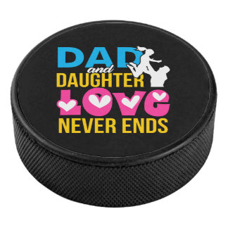 Palet De Hockey Papa et fille amour ne finit jamais
